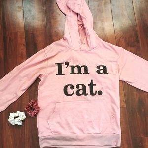 I’m a cat hoodie with cat ears